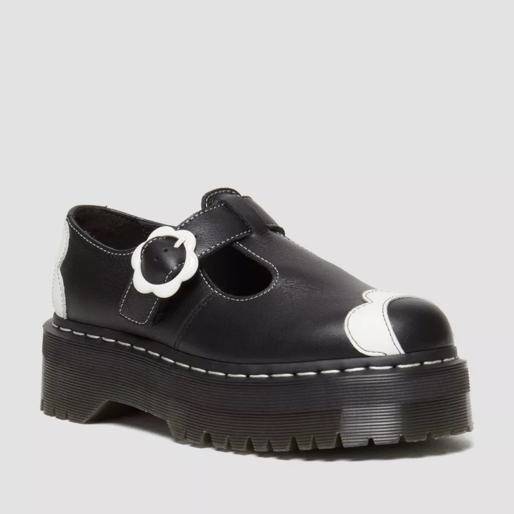 Dr. Martens Bethan Pisa Leather Platform Flower Mary Jane Shoes EU Size 41 USW 9